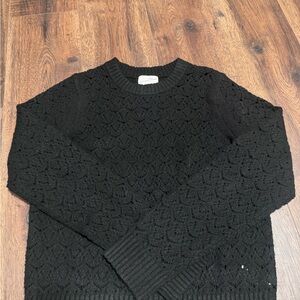 Universal Thread Black Textured Women's Sweater
